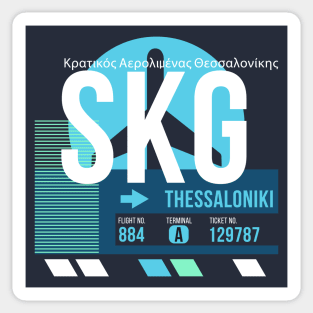 Thessaloniki (SKG) Airport // Sunset Baggage Tag Sticker